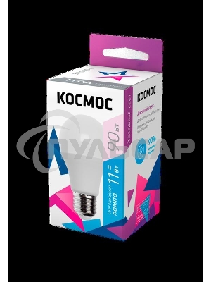 Лампа светодиодная A60 11Вт 6500К E27 220В Космос LkecLED11wA60E2765