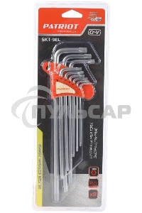 Набор ключей PATRIOT SKТ-9EL, TORX, экстра длинные, T10-T50, CRV, 9 шт