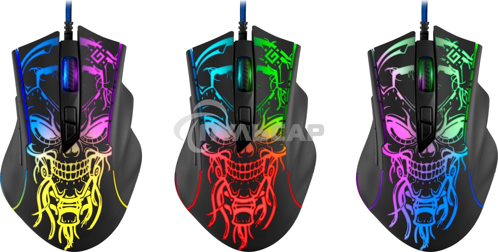 Мышь проводная Defender Bulletstorm GM-928 черный, 7200 dpi, USB, кнопки - 7