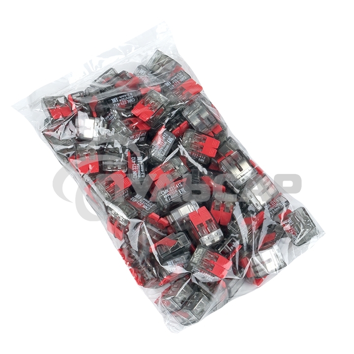 Клемма PROxima СМК 221-412 2 отверстия 0.2-4.0 мм2 (100шт.)