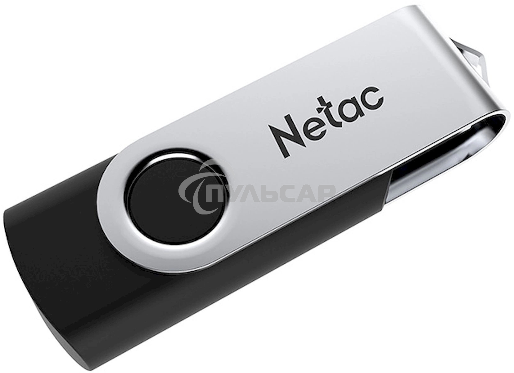 Флешка USB Netac U505, 4 Gb, USB 2.0, черный/серебристый, NT03U505N-004G-20BK
