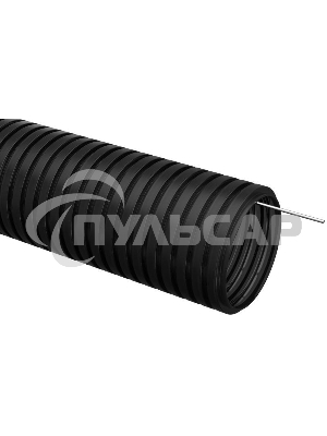 Труба гофрированная ПНД d50мм с зондом черный (уп.15м) ИЭК CTG20-50-K02-015-1