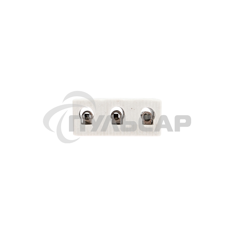 Клемма керамическая винтовая 12 мм² 3 пары контактов с крепежным отверстием (45 шт./уп.) Rexant