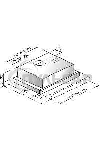 Вытяжка встраиваемая Elikor Интегра 45П-400-В2Л черная, 45 см, 400 куб. м/ч, 55 дБ