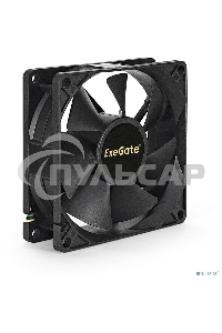 Вентилятор для корпуса ExeGate EX08025S3P черный, 80 мм, 2200 об/мин, 22.5 дБ, 3 pin