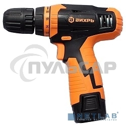 Дрель-шуруповерт Вихрь ДА-12Л-2к 72/14/7, Аккумуляторная, 12В, 2 АКБ, Кейс