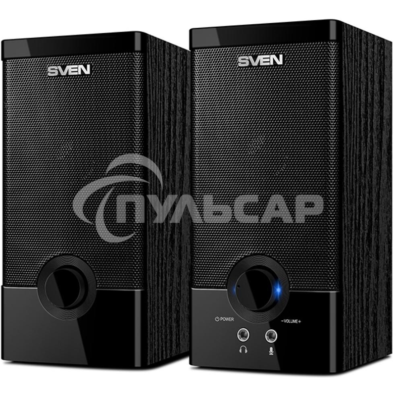 Колонки Sven SPS-603 черный USB-порт ПК, ноутбука или адаптер 5V DC