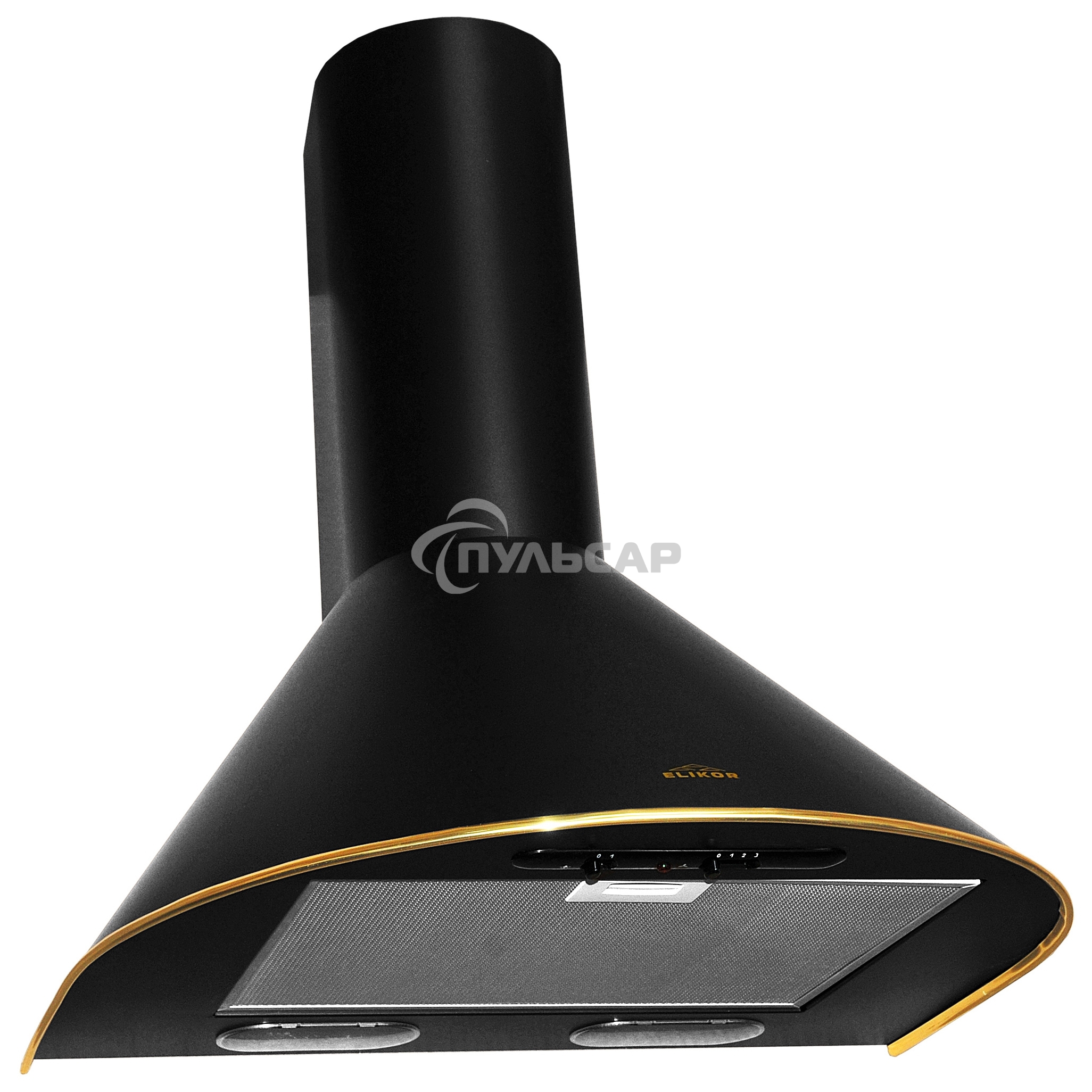Вытяжка каминная Elikor Эпсилон 50П-430-П3Л черный/золотистый, 50 см, 430 куб. м/ч, 54 дБ