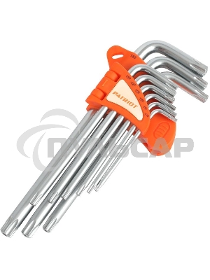 Набор ключей PATRIOT SKТ-9L, TORX, длинные, T10-T50, CRV, 9 шт