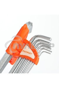 Набор ключей PATRIOT SKH-9L, шестигранные с шаром, длинные, 1,5-10мм, CRV, 9 шт