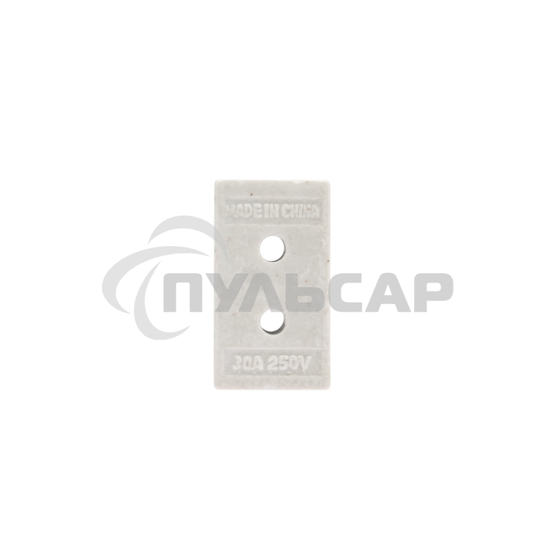 Клемма керамическая винтовая 12 мм² 3 пары контактов с крепежным отверстием (45 шт./уп.) Rexant