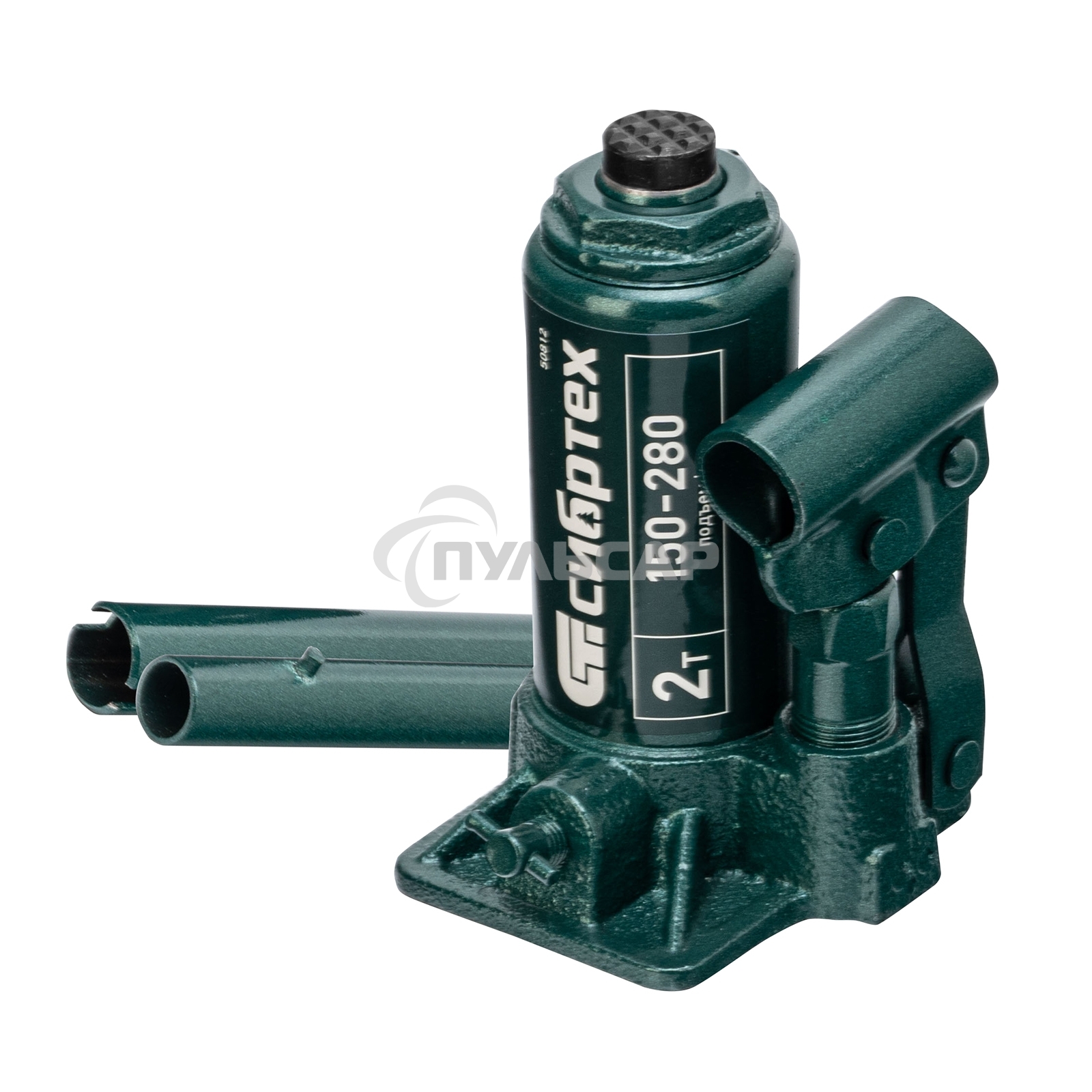 Домкрат гидравлический бутылочный Сибртех 2 т, 150-280 мм, в пласт. кейсе