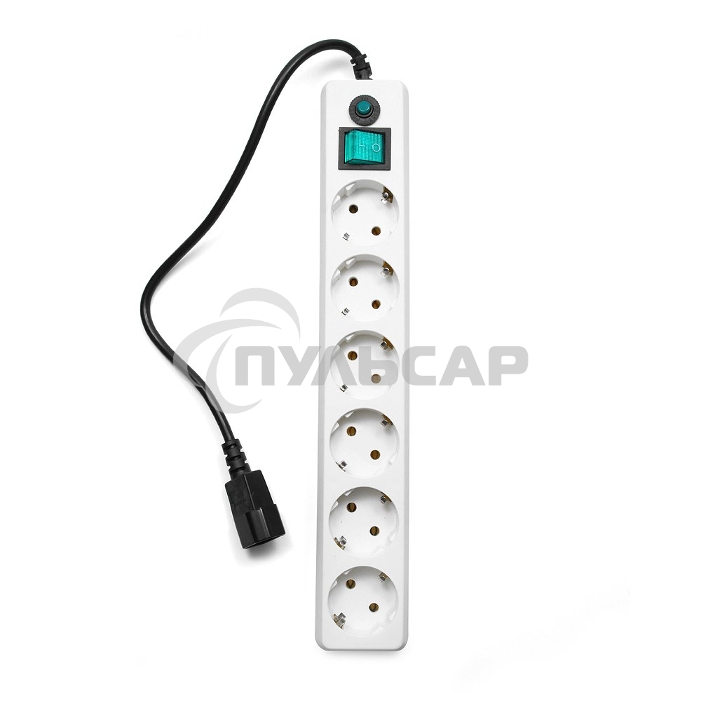 Сетевой фильтр Гарнизон ЕНW-0 0,5 м 6 розеток белый для UPS 