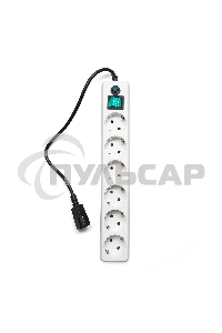 Сетевой фильтр Гарнизон ЕНW-0 0,5 м 6 розеток белый для UPS 
