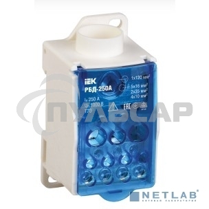 Распределительный блок Iek RBD-250 на DIN-рейку РБД-250А