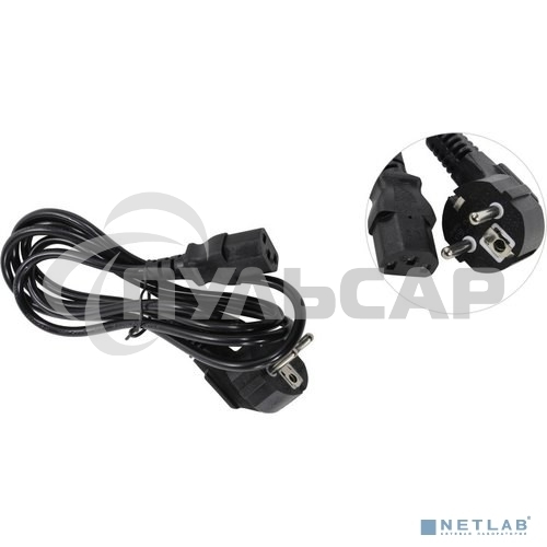 Кабель питания ExeGate Power PC-1,8P (Евровилка угловая Schuko->С13) VDE-250V-3*0.5-CU, 6A, 1.8м