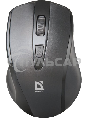Мышь беспроводная Defender Datum MM-265 черный, 1600 dpi, радиоканал, USB, кнопки - 4