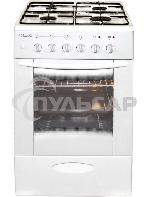 Комбинированная плита Лысьва ЭГ 404 МС-2у белый (стеклянная крышка) реш.чугун