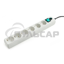 Сетевой фильтр Гарнизон ЕНW-0 0,5 м 6 розеток белый для UPS 