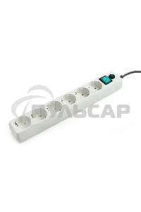 Сетевой фильтр Гарнизон ЕНW-0 0,5 м 6 розеток белый для UPS 