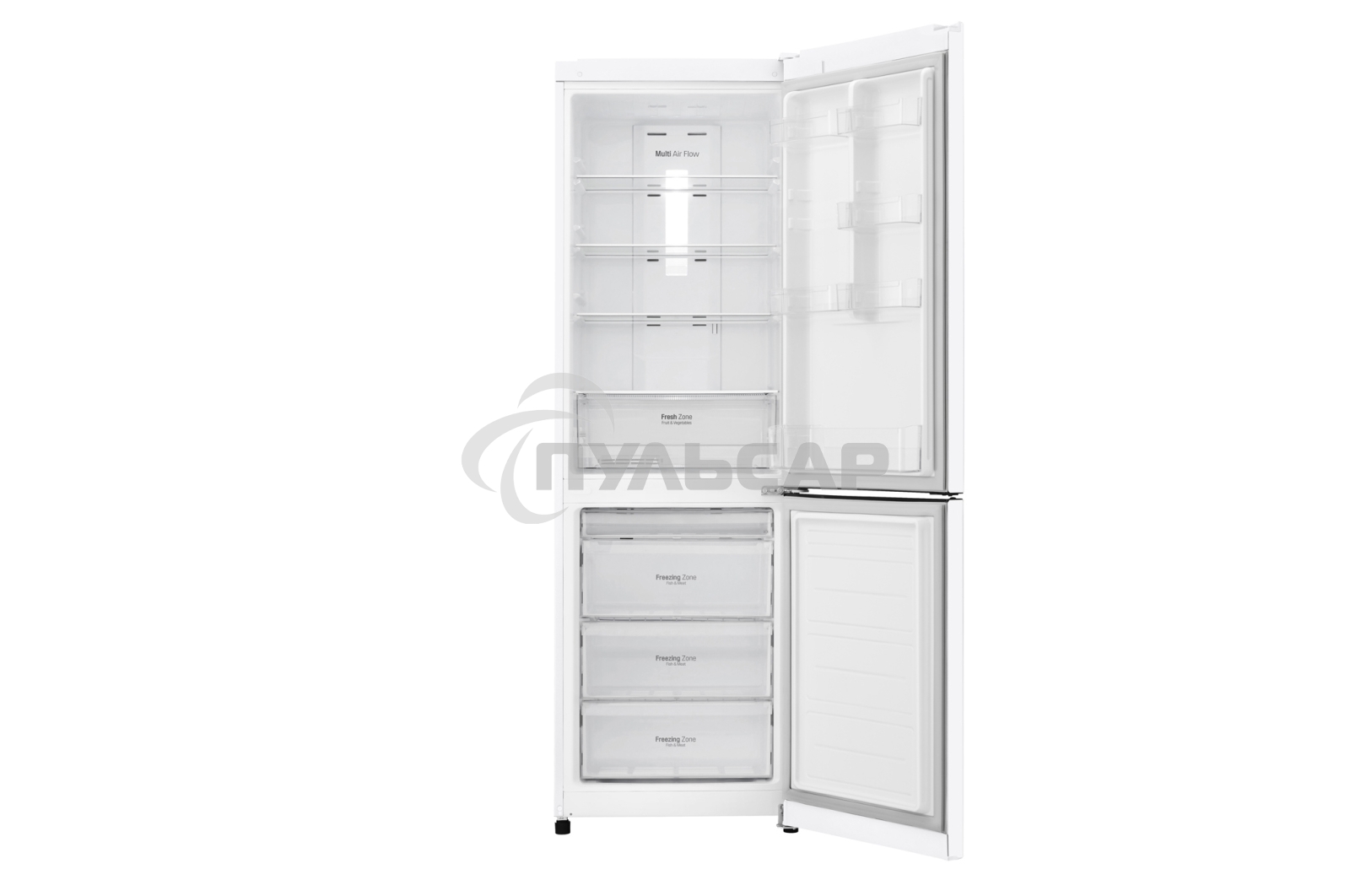 Холодильник LG GA-B419SQGL белый двухкамерный 223/79л морозилка снизу, No Frost