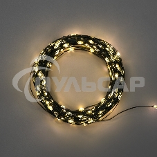 Гирлянда Neon-night Роса с контроллером 20м, 200 LED, IP20, 230В, зеленый провод, теплое белое свечение