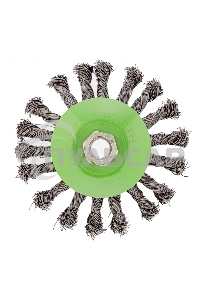 Щетка для УШМ Сибртех 115 мм, М14, Тарелка, крученая проволока 0,5 мм 746107