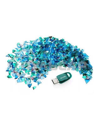 Флешка USB 128 Gb SanDisk CZ96 Ultra Eco, USB 3.2, Blue-Green