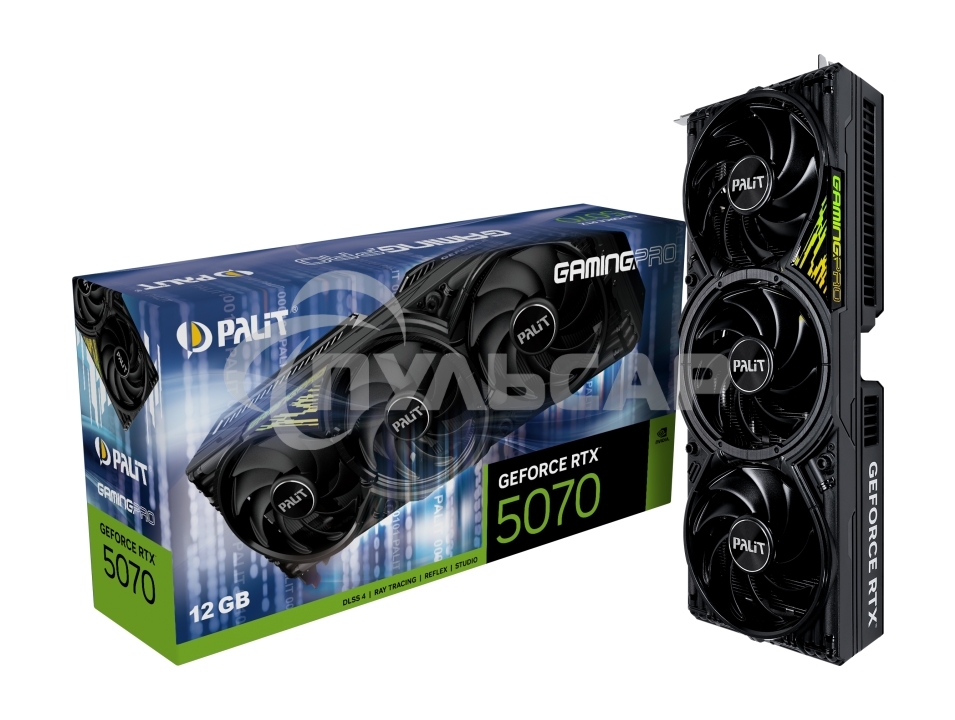 Видеокарта Palit NVIDIA GeForce RTX 5070 GamingPro 12Gb PCI-E 192bit GDDR7 2325/28000 HDMIx1 DPx3 HDCP Ret