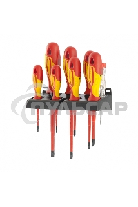 Набор отверток GROSS 12950 диэлектрических до 1000в тестер crmo двухкомпонентные рукоятки (8шт.)