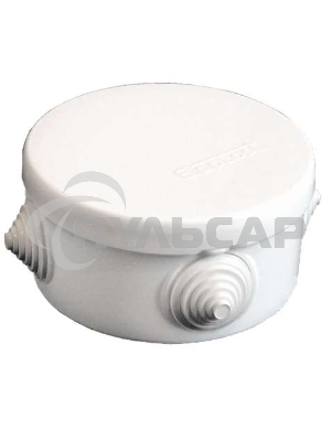 Коробка распр. ОП d90х45 4 выхода 4 гермоввода IP54 крышка защелкивающаяся бел. Epplast 140141