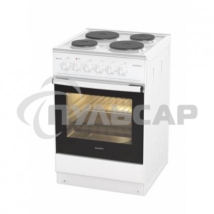 Плита электрическая Darina 1B EM 341 406 W белый/черный, конфорок 4 шт, духовка 50 л, 50 см x 85 см x 56 см