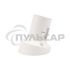 Патрон пластиковый настенный Е27 наклонный, белый c этикеткой Rexant