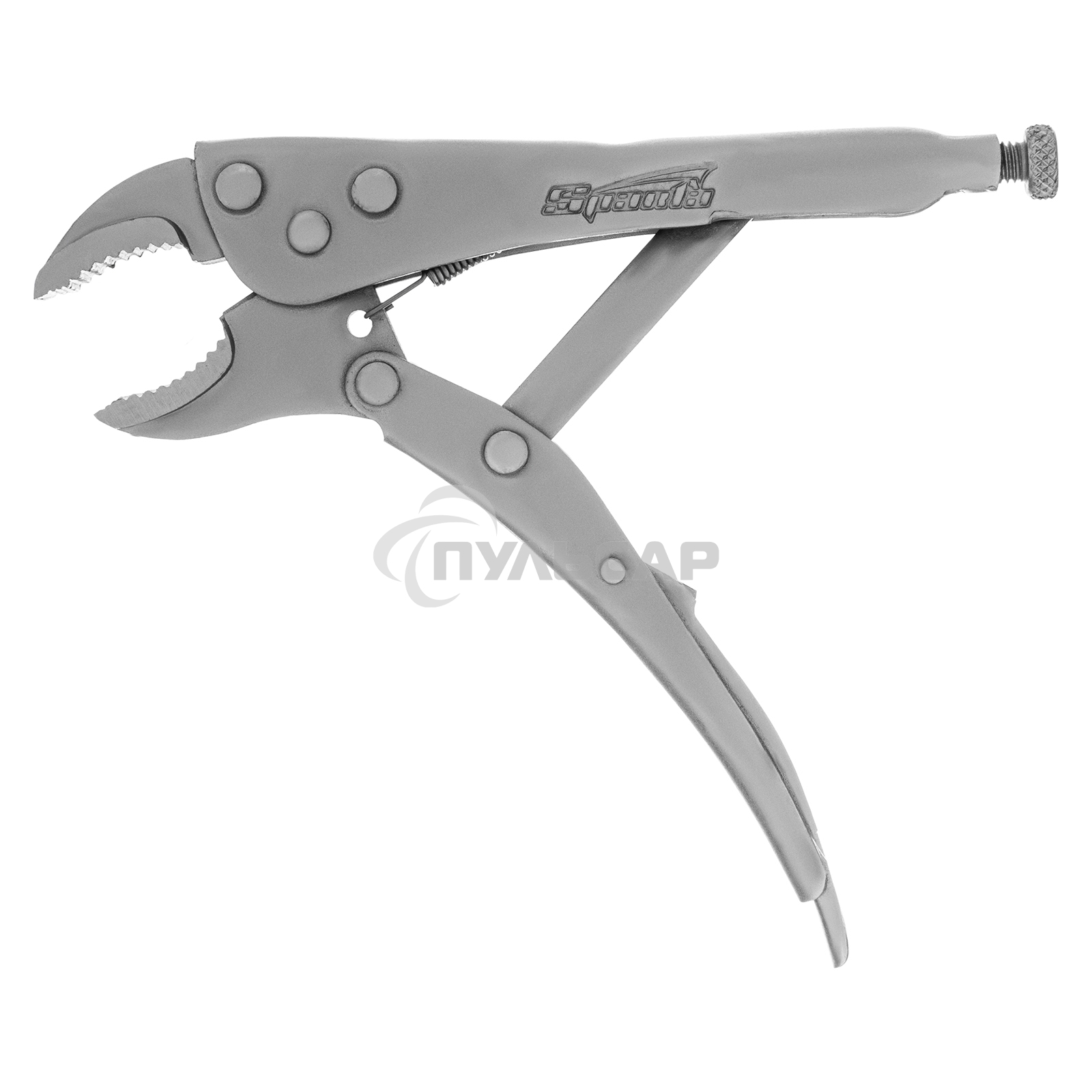 Зажим SPARTA 184205 ручной 180мм полукруглый захват