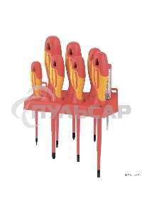 Набор отверток GROSS 12950 диэлектрических до 1000в тестер crmo двухкомпонентные рукоятки (8шт.)