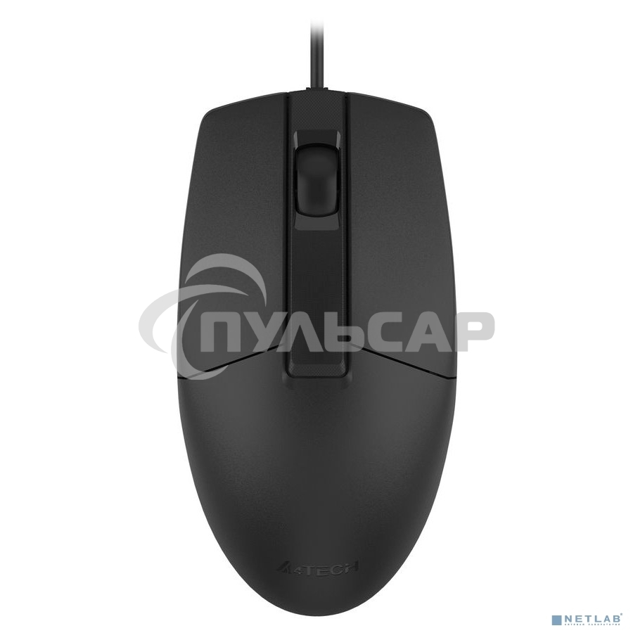 Мышь проводная A4Tech OP-330 черный, 1200 dpi, USB, кнопки - 3