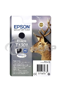 Картридж струйный Epson T1301 (C13T13014012/C13T13014010) черный, 25.4 мл, для SX520WD/SX620FW/BX525WD/BX625FWD