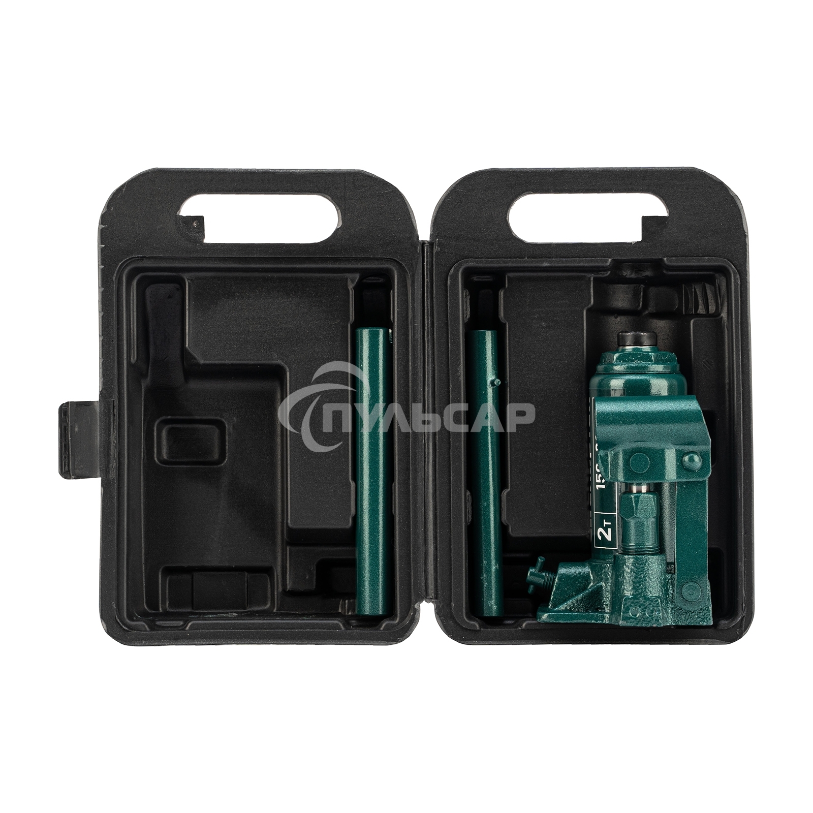 Домкрат гидравлический бутылочный Сибртех 2 т, 150-280 мм, в пласт. кейсе