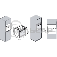 Встраиваемый духовой шкаф Kuppersberg HO 608 B электрический, High-Tech, 60 см, объем 80 л, 8 режимов, поворотное управление, макс. Температура 300 градусов, дисплей, таймер, черный