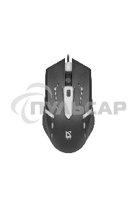 Мышь проводная Defender Hit MB-601 черный, 1200 dpi, USB, кнопки - 4