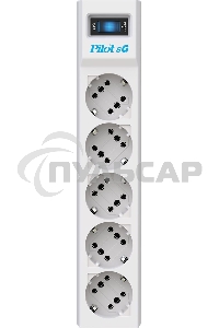 Сетевой фильтр Pilot SG 10м (5 розеток) белый (коробка)