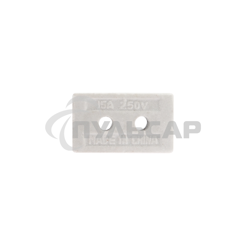 Клемма керамическая винтовая 10 мм² 3 пары контактов с крепежным отверстием (84 шт./уп.) Rexant