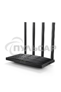 Роутер беспроводной TP-Link Archer C6U AC1200 10/100/1000BASE-TX/4G ready черный