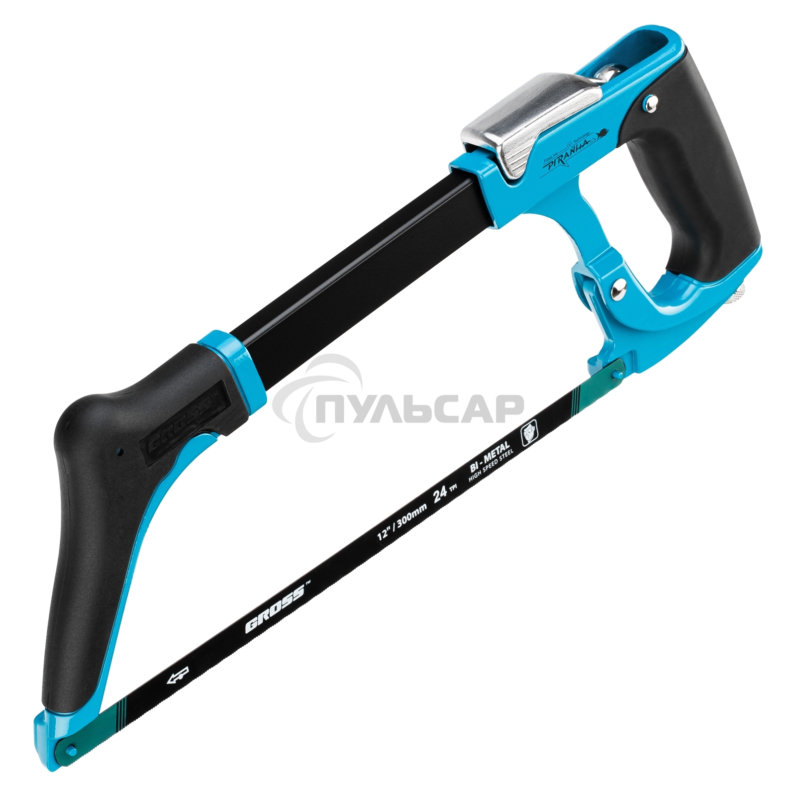 Ножовка GROSS 77604 по металлу ''piranha'' 300мм рычажный механизм натяжения полотна