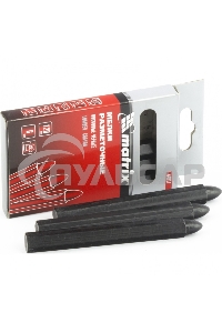 Мелки Matrix разметочные восковые черные, 120 мм, коробка 6шт