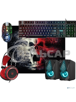 Игровой комплект Defender Tor MHP-127 мышь+клав.+гарн.+ков.+колонка