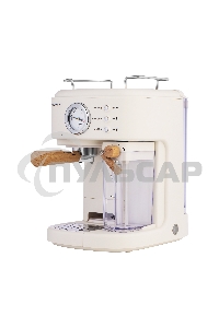 Кофеварка рожковая Maunfeld MF-737BG PRO бежевый, исп. кофе - молотый, 1.5 л, 1250 Вт, 15 бар