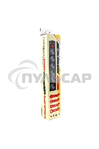 Сетевой фильтр Гарнизон EHB-0 0,5 м 6 розеток черный для UPS