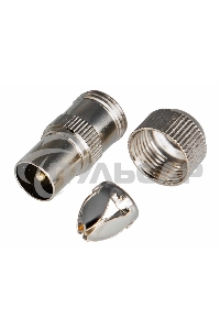 Разъем штекер TV без пайки металл 