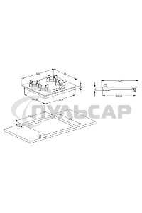 Газовая варочная панель Beko HILW 64225 S, черный